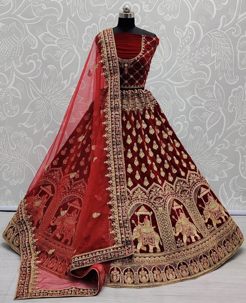 red silk lehenga online USA | free shipping USA – Raas