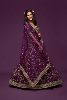 7802 Wedding Wear Designer Art Silk Lehenga Choli Gujju Fashions Designer Lehnga Choli