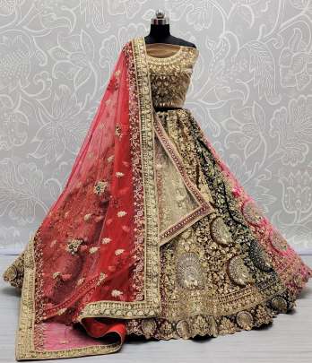 A2260 Wedding wear Multi Kali Designer Bridal Lehenga Choli Gujju Fashions