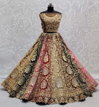 A2260 Wedding wear Multi Kali Designer Bridal Lehenga Choli Gujju Fashions Designer Lehnga Choli