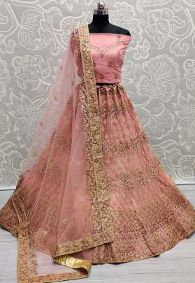 Attractive Embroidered Net Lehenga choli Gujju Fashions Designer Lehnga Choli