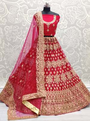 Attractive Embroidered Net Lehenga choli Gujju Fashions Designer Lehnga Choli