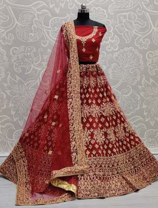 Attractive Embroidered Net Lehenga choli Gujju Fashions Designer Lehnga Choli