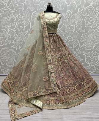 Beautiful Designer Dori & Sequencr Work Bridal Lehenga Choli Gujju Fashions