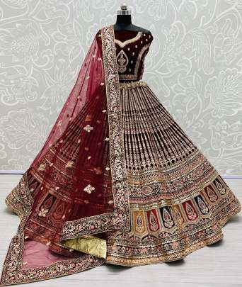 Beautiful Dori Work & Zari Work Multi Thread Bridal Lehenga Choli Gujju Fashions Designer Lehnga Choli