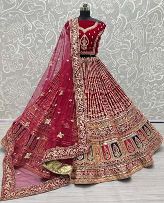 Beautiful Dori Work & Zari Work Multi Thread Bridal Lehenga Choli Gujju Fashions Designer Lehnga Choli