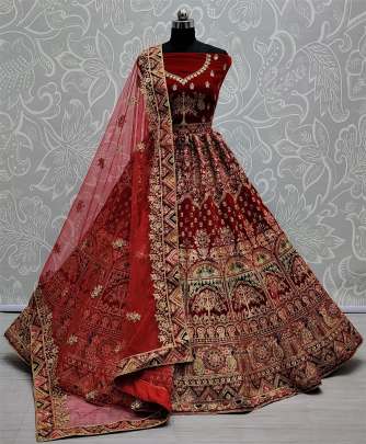 Bollywood Designe Wedding wear Peacock Embroidery Work Bridal Lehenga Choli Gujju Fashions Designer Lehnga Choli