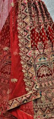 Bollywood Designe Wedding wear Peacock Embroidery Work Bridal Lehenga Choli Gujju Fashions Designer Lehnga Choli