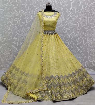 Bollywood Designer Thread and Mirror Crafted Lehenga Choli Gujju Fashions Designer Lehnga Choli