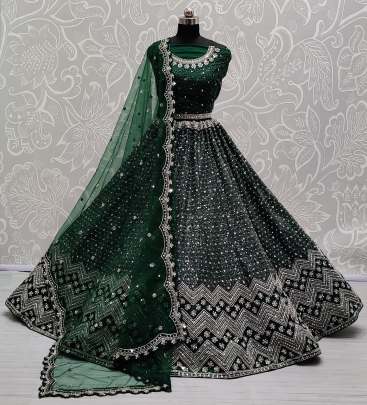 Bollywood Designer Thread and Mirror Crafted Lehenga Choli Gujju Fashions Designer Lehnga Choli