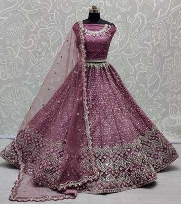 Bollywood Designer Thread and Mirror Crafted Lehenga Choli Gujju Fashions Designer Lehnga Choli