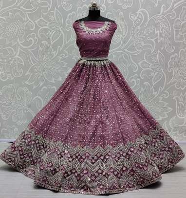 Bollywood Designer Thread and Mirror Crafted Lehenga Choli Gujju Fashions Designer Lehnga Choli