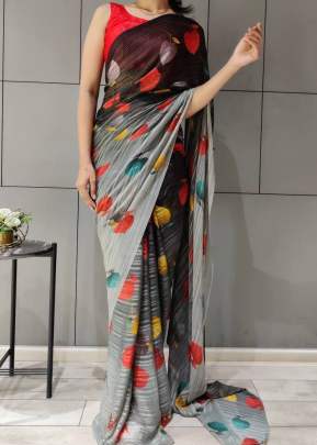 GULMARG Designer Printed Saree Gujju Fashions Georgette Sarees