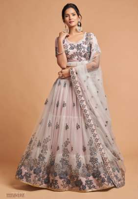 Designer Thraed & Dori Sequence Embroidery Soft Net Lehenga Choli Gujju Fashions