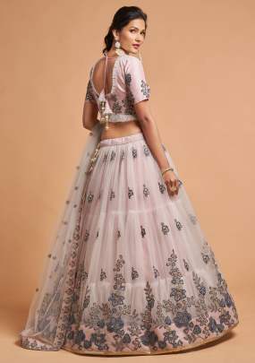 Designer Thraed & Dori Sequence Embroidery Soft Net Lehenga Choli Gujju Fashions Designer Lehnga Choli