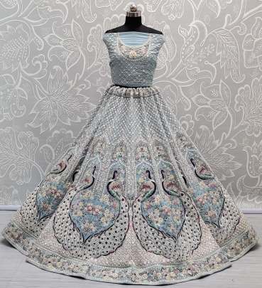 Designer Wedding Wear Dori Work & Mirror work  Lehenga Choli Gujju Fashions  Designer Lehnga Choli