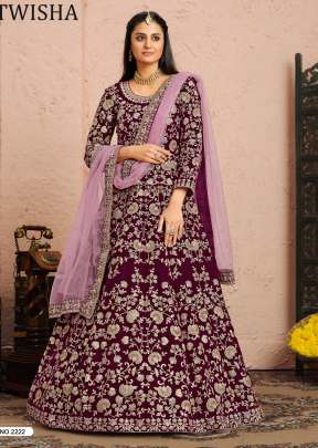 Twisha Vol - 22 Women Anarkali Velvet Gown Gujju Fashions Designer Gown