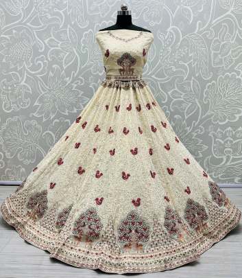 Dori Embroidery & Diamond Work  Bridal Lehenga Choli Gujju Fashions Designer Lehnga Choli