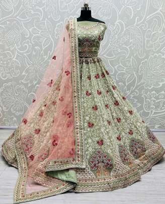 Dori Embroidery & Diamond Work  Bridal Lehenga Choli Gujju Fashions Designer Lehnga Choli