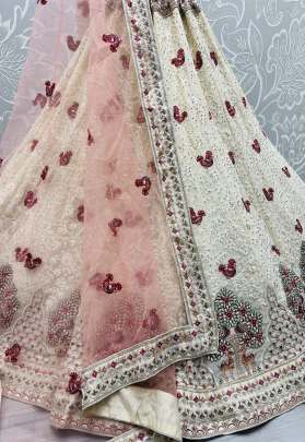 Dori Embroidery & Diamond Work  Bridal Lehenga Choli Gujju Fashions Designer Lehnga Choli