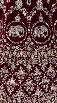 Dori Embroidery Velvet wedding Wear Designer Lehenga Choli Gujju Fashions Designer Lehnga Choli