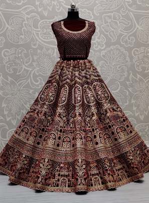 Dori Embroidery and Multi thread With Zari Embroidery Wedding wear Lehenga Choli Gujju Fashions Designer Lehnga Choli