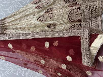 Dori Embroidery and Zari Embroidery Velvet Patch Work Bridal Lehenga Choli Gujju Fashions Designer Lehnga Choli