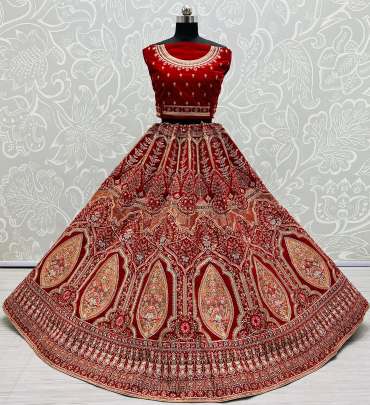 Dori & Zari Work With Fancy Work Designer Wedding Wear Lehenga Choli Gujju Fashions Designer Lehnga Choli