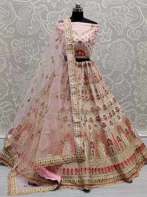 Dori  and Multi thread Work Wedding wear Silk Lehenga Choli Gujju Fashions Designer Lehnga Choli