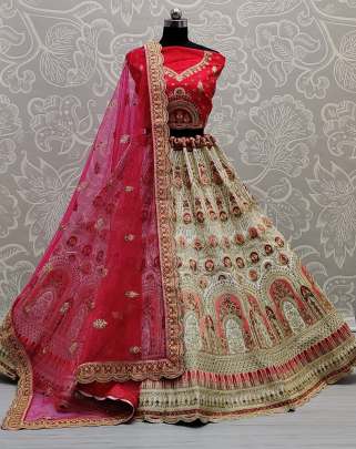 Dori  and Multi thread Work Wedding wear Silk Lehenga Choli Gujju Fashions Designer Lehnga Choli