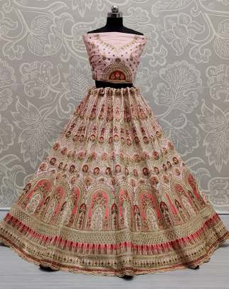 Dori  and Multi thread Work Wedding wear Silk Lehenga Choli Gujju Fashions Designer Lehnga Choli