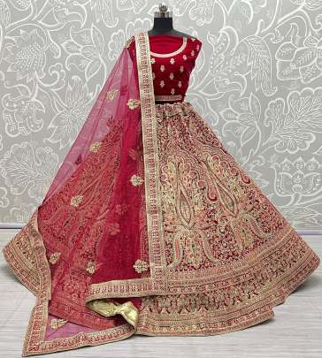 Dori and Thread Work Wedding Wear Bridal Lehenga Choli Gujju Fashions Designer Lehnga Choli