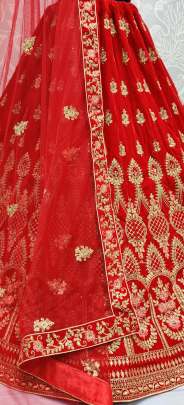 Dori and Zari Embroidery Sober Velvet Lehenga Choli Gujju Fashions Designer Lehnga Choli