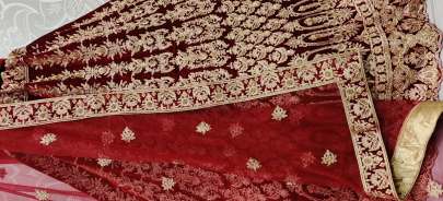 Heavy Embroidery Bridal Lehenga Choli in Velvet Gujju Fashions Designer Lehnga Choli