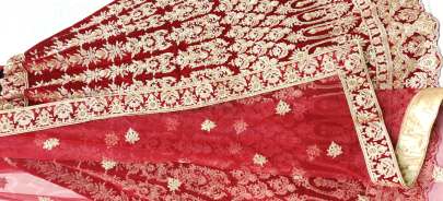 Heavy Embroidery Bridal Lehenga Choli in Velvet Gujju Fashions Designer Lehnga Choli