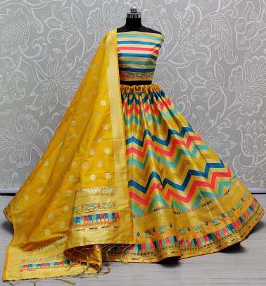 Indian Banarasi silk Designer Flaired Wedding Wear Lehenga choli Gujju  Fashions