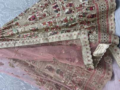 Multi Color & Dori Work Designer Bridal Silk Lehenga Choli Gujju Fashions Designer Lehnga Choli