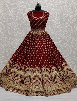 Niddle Zari Embroidery Visible Work Lehenga Choli Gujju Fashions  Designer Lehnga Choli