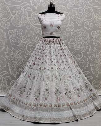 Pastel Color Range Wedding Wear Georgette Bridal Lehenga Choli Gujju Fashions Designer Lehnga Choli