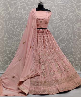 Pastel Color Range Wedding Wear Georgette Bridal Lehenga Choli Gujju Fashions Designer Lehnga Choli