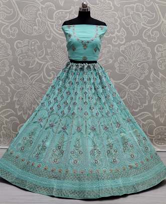 Pastel Color Range Wedding Wear Georgette Bridal Lehenga Choli Gujju Fashions Designer Lehnga Choli