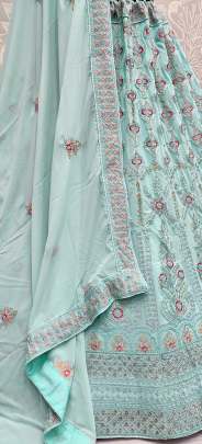 Pastel Color Range Wedding Wear Georgette Bridal Lehenga Choli Gujju Fashions Designer Lehnga Choli