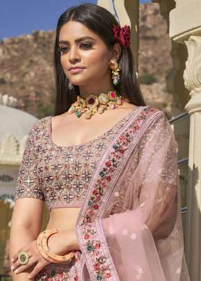 Peacock Patch Embroidery and Sequence Work Bridal Net Wedding Wear Lehenga Choli Gujju Fashions Designer Lehnga Choli