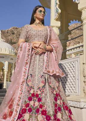 Peacock Patch Embroidery and Sequence Work Bridal Net Wedding Wear Lehenga Choli Gujju Fashions Designer Lehnga Choli