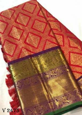 Pattu Kanchipuram Silk Woven Design Hand Work Art Sarees Gujju Fashions Silk Sarees