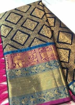 Pattu Kanchipuram Silk Woven Design Hand Work Art Sarees Gujju Fashions Silk Sarees