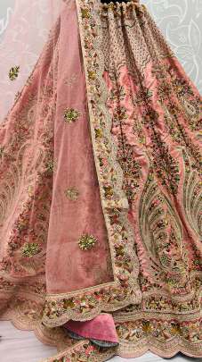 Peacock Pattern Embroidered Exclusive Bridal Lehenga Choli Gujju Fashions Designer Lehnga Choli