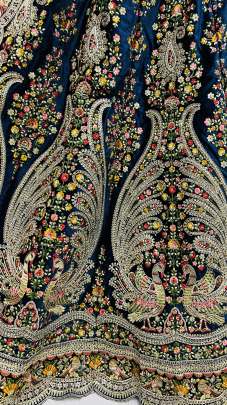 Peacock Pattern Embroidered Exclusive Bridal Lehenga Choli Gujju Fashions Designer Lehnga Choli