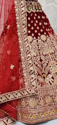 Peacock and Elephant Designed Wedding Wear Bridal Lehenga Choli Gujju Fashions Designer Lehnga Choli