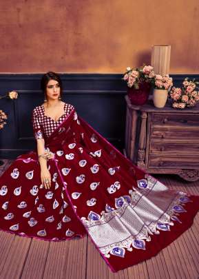 Rajashree Designer Lichi Silk Sarees Gujju Fashions Jacquard Saree